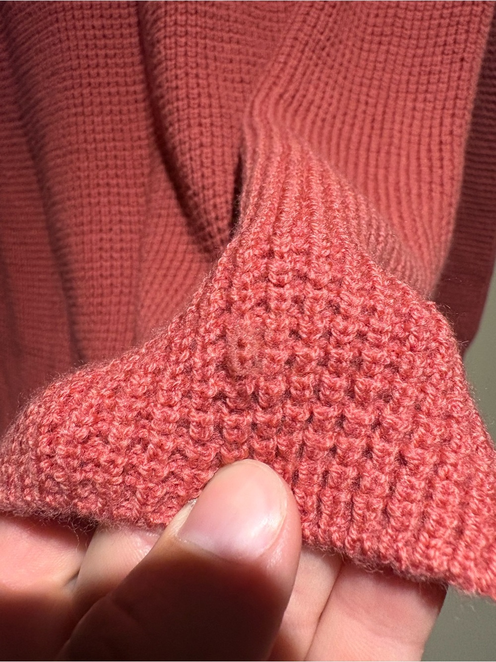 Merino Wool Blend Kersh Waffle Knit Sweater Crewneck Size Large Fall Winter - Picture 9 of 11